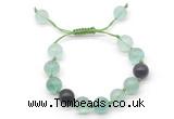 CGB8624 12mm round fluorite adjustable macrame bracelets