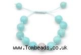 CGB8642 12mm round amazonite adjustable macrame bracelets