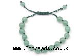 CGB8656 8mm,10mm round green aventurine adjustable macrame bracelets