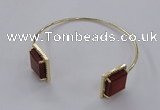 CGB868 15*15mm square agate gemstone bangles wholesale
