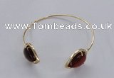 CGB875 15*20mm flat teardrop agate gemstone bangles wholesale