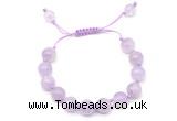 CGB8759 8mm,10mm round lavender amethyst adjustable macrame bracelets