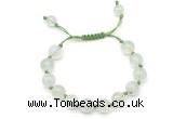 CGB8762 8mm,10mm round prehnite adjustable macrame bracelets