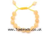 CGB8766 8mm,10mm round honey jade adjustable macrame bracelets