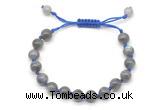 CGB8776 8mm,10mm round grade A labradorite adjustable macrame bracelets