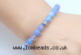 CGB8831 8mm, 10mm blue agate & drum hematite power beads bracelets