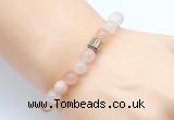 CGB8834 8mm, 10mm pink aventurine & drum hematite power beads bracelets