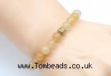 CGB8835 8mm, 10mm yellow aventurine & drum hematite power beads bracelets