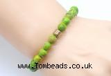 CGB8843 8mm, 10mm green sea sediment jasper & drum hematite power beads bracelets