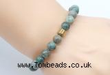 CGB8847 8mm, 10mm African turquoise & drum hematite power beads bracelets