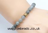 CGB8849 8mm, 10mm labradorite & drum hematite power beads bracelets