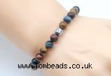 CGB8858 8mm, 10mm colorful tiger eye & drum hematite power beads bracelets