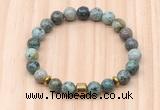 CGB8877 8mm, 10mm African turquoise, drum & rondelle hematite beaded bracelets