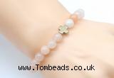 CGB8894 8mm, 10mm pink aventurine & cross hematite power beads bracelets