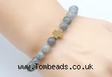 CGB8909 8mm, 10mm labradorite & cross hematite power beads bracelets