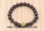 CGB8928 8mm, 10mm brecciated jasper, cross & rondelle hematite beaded bracelets