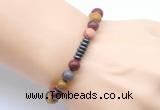 CGB8965 8mm, 10mm mookaite & rondelle hematite beaded bracelets