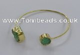 CGB899 12mm - 14*15mm freeform druzy agate gemstone bangles