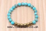 CGB8992 8mm, 10mm blue sea sediment jasper & drum hematite beaded bracelets