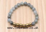 CGB8999 8mm, 10mm labradorite & drum hematite beaded bracelets