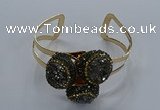 CGB909 20mm - 22mm coin druzy agate gemstone bangles wholesale