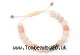 CGB9104 8mm, 10mm pink aventurine & rondelle hematite adjustable bracelets