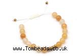 CGB9105 8mm, 10mm yellow aventurine & rondelle hematite adjustable bracelets