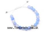 CGB9141 8mm, 10mm blue agate & cross hematite adjustable bracelets