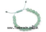 CGB9143 8mm, 10mm green aventurine & cross hematite adjustable bracelets