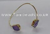 CGB919 13*18mm - 15*20mm freeform druzy agate gemstone bangles