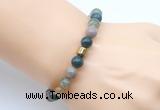 CGB9265 8mm, 10mm Indian agate & drum hematite power beads bracelets