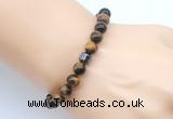 CGB9275 8mm, 10mm yellow tiger eye & drum hematite power beads bracelets