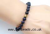 CGB9279 8mm, 10mm purple tiger eye & drum hematite power beads bracelets