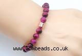 CGB9280 8mm, 10mm red tiger eye & drum hematite power beads bracelets