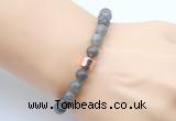 CGB9294 8mm, 10mm labradorite & drum hematite power beads bracelets