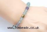 CGB9304 8mm, 10mm matte fluorite & drum hematite power beads bracelets