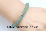 CGB9308 8mm, 10mm matte green aventurine & drum hematite power beads bracelets