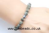 CGB9320 8mm, 10mm matte rhyolite & drum hematite power beads bracelets