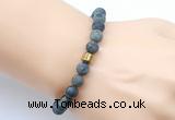 CGB9335 8mm, 10mm matte kambaba jasper & drum hematite power beads bracelets