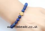CGB9357 8mm, 10mm lapis lazuli & cross hematite power beads bracelets