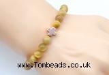 CGB9388 8mm, 10mm golden tiger eye & cross hematite power beads bracelets