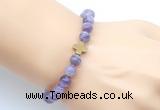 CGB9402 8mm, 10mm dogtooth amethyst & cross hematite power beads bracelets