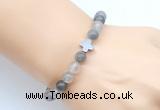 CGB9414 8mm, 10mm cloudy quartz & cross hematite power beads bracelets