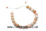 CGB9464 8mm, 10mm fossil coral & cross hematite adjustable bracelets