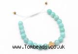 CGB9521 8mm, 10mm amazonite & cross hematite adjustable bracelets