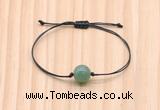 CGB9916 Fashion 12mm green aventurine adjustable bracelet jewelry