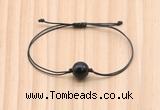 CGB9965 Fashion 12mm black agate adjustable bracelet jewelry