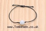 CGB9987 Fashion 12mm white moonstone adjustable bracelet jewelry