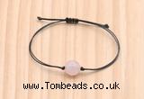 CGB9992 Fashion 12mm faceted rose quartz adjustable bracelet jewelry