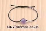 CGB9994 Fashion 12mm amethyst gemstone adjustable bracelet jewelry